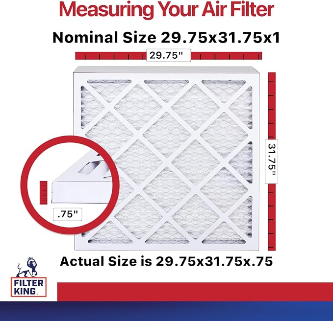 Filter King 29.75x31.75x1a Air Filter | 4-PACK | MERV 11 HVAC Pleated A/C - Image 2