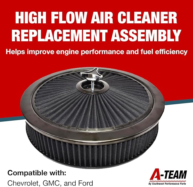A-Team Performance High Flow Throttle Body Air Intake Filter - 14 in x 3 in - Image 2