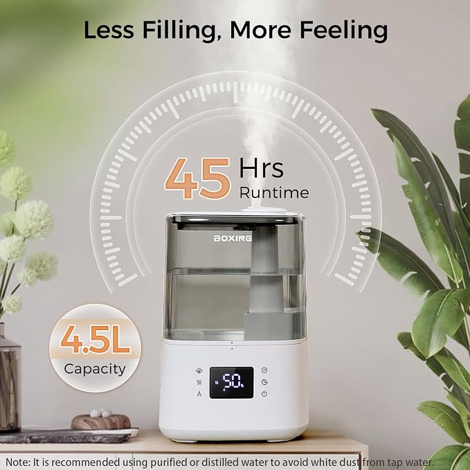 BOXING 4.5L Warm and Cool Mist Ultrasonic Humidifier - Image 5
