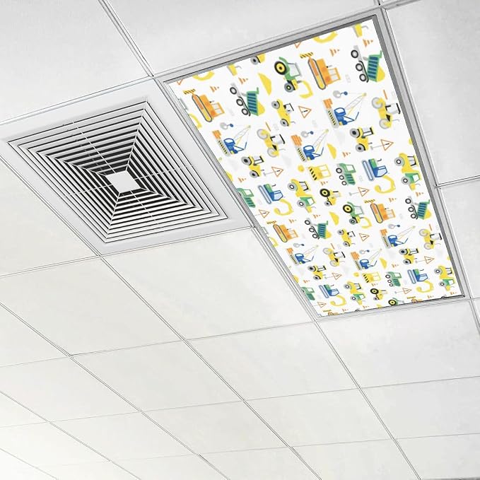 6 Pcs Fluorescent Light Covers for Ceiling Lights Construction Vehicles - Image 6
