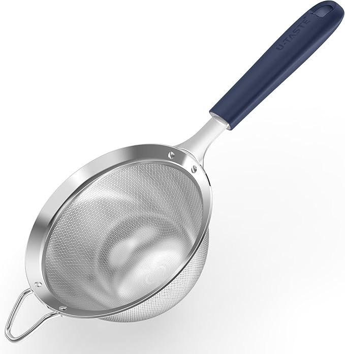 U-Taste Medium Fine Mesh Strainer: 18/8 Stainless Steel 4.73in 30 Mesh Kitchen by U-Taste