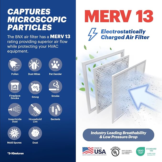 BNX TruFilter 24x30x1 Air Filter MERV 13 - Image 3