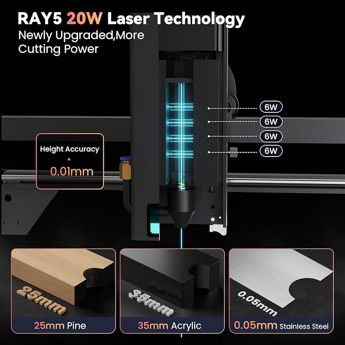 Longer RAY5 20W Laser Engraver - Image 3