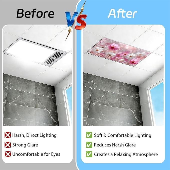 4 Pack 2x4 FT Magnetic Fluorescent Light Covers, Ceiling Light Filters - Image 7