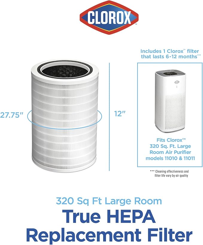Clorox Large Room Air Purifier True HEPA Replacement Filter | 1, 500 Sq. Ft. - Image 7