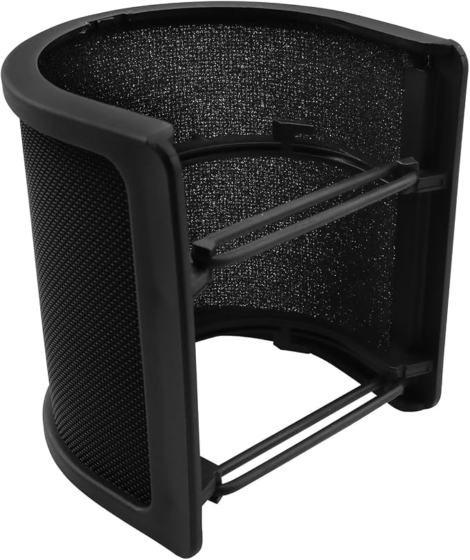 E-outstanding Microphone U-shaped Pop Filter Black Filter Protective Cover - Image 4
