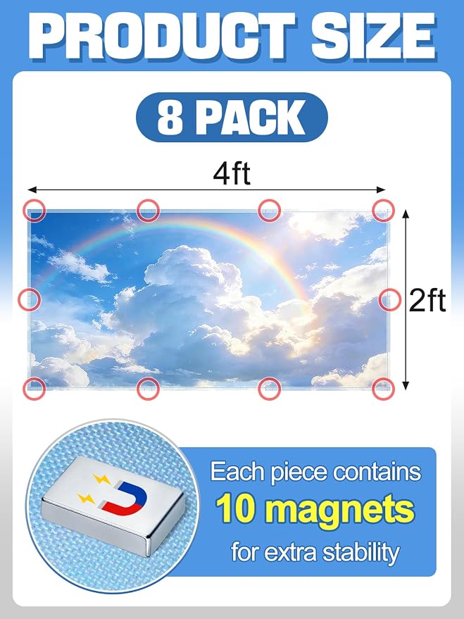 Fluorescent Light Covers with 10 Strong Magnets - Image 5
