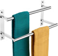 KOKOSIRI Bathroom Towel Racks 16 Inch Double Towel Bars Bath Towel Holder Towel Storage Towel Shelves Wall Mount Stainless Steel Polished Chrome B5010CH-L16