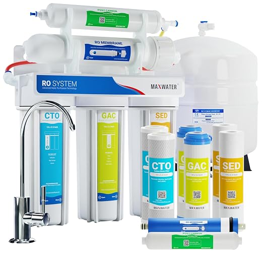 Max Water 5 Stage 100 GPD RO Standard Water Filtration System by MaxWater