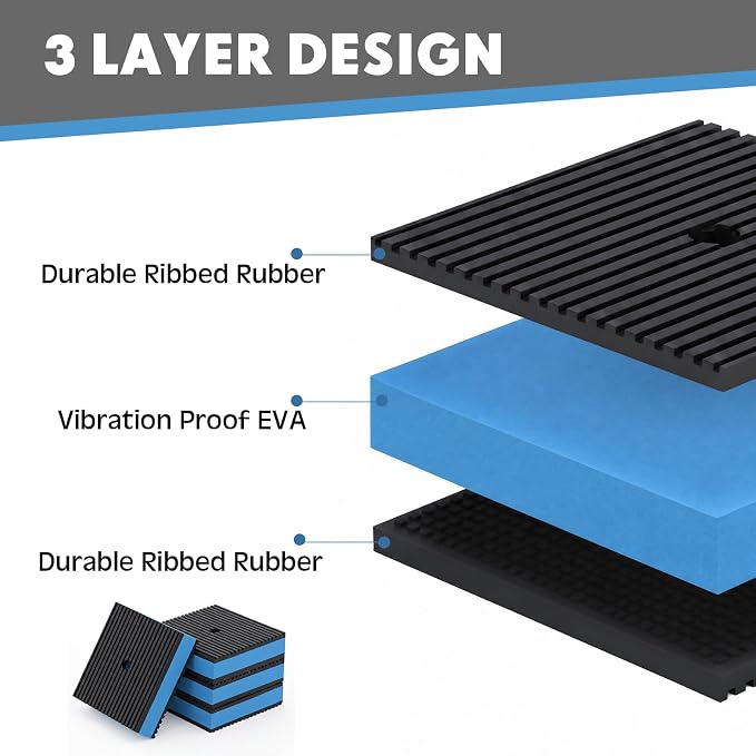 4 Pcs Anti Vibration Pads for Washing Machine Rubber Vibration Isolation Pads - Image 3