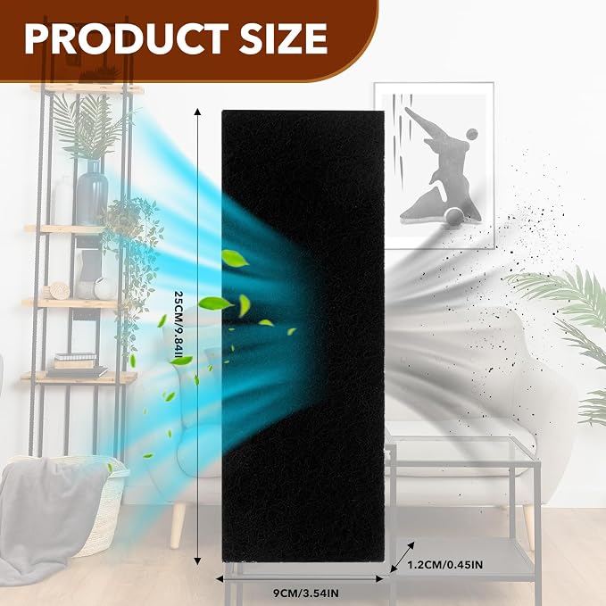 Ceiling Fan Filters for Blade, Activated Coconut Carbon Fan Filter for Ceiling - Image 2