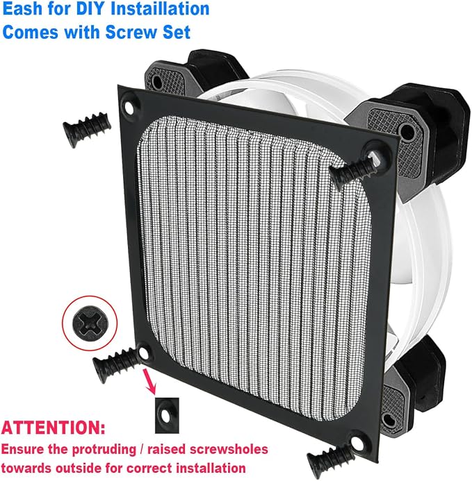 Cosmos 4 Pcs PC Fan Dust Filter PC Case Dust Filter Computer Mesh Filter Cover - Image 3