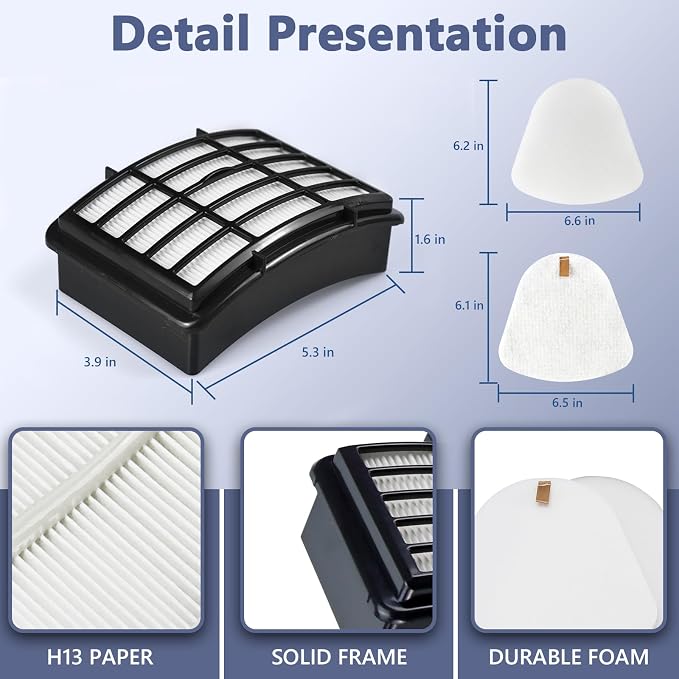 2 HEPA + 4 Foam & Felt Filters Compatible - Image 6
