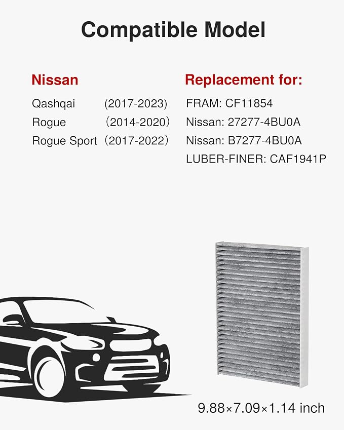 Puroma Cabin Air Filter with Activated Carbon, Replacement - Image 2