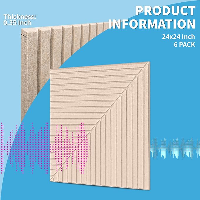 Art3d 6-Pack Self-Adhesive Acoustic Wall Panels - Image 8