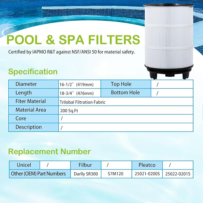 S7M120 System 3 Outer Pool Filter Compatible - Image 3