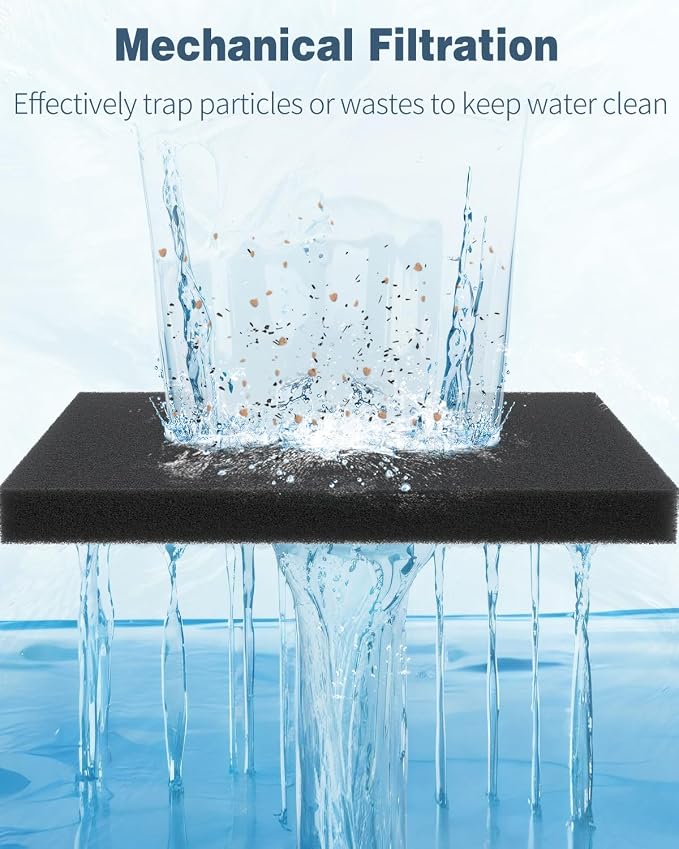 Pawfly 9" L x 9" W Aquarium Filter Media Sponge Aquarium Filter Media Pad - Image 5