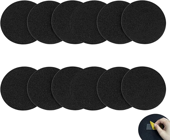 6.7 inch Kitchen Compost Bin Charcoal Filter Replacements, 12 Pack Compost Pail by Saiqiang