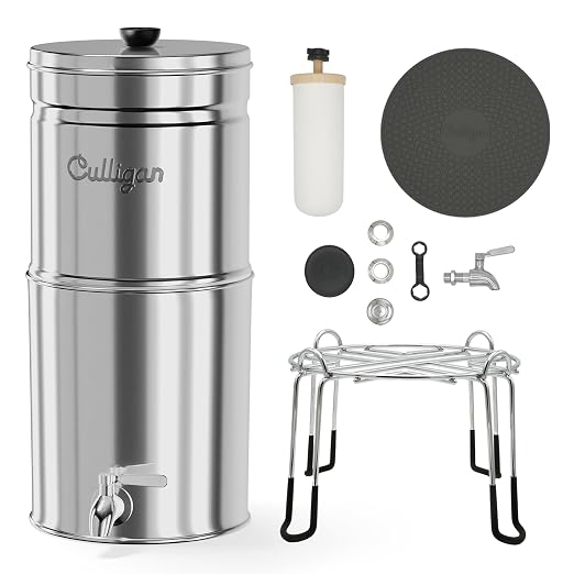 Culligan MaxClear 2.25 Gallon Gravity Water Filter System, Brushed - Image 7