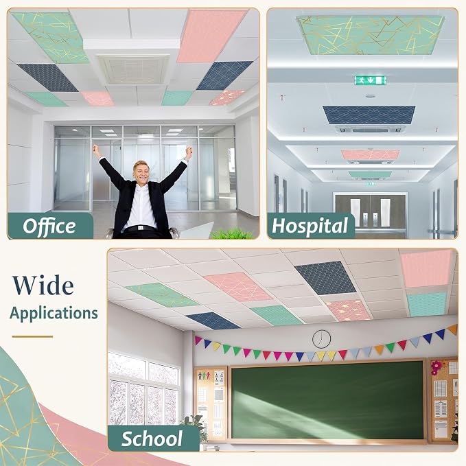 8 Pcs Fluorescent Light Covers for Classroom Ceiling Fixtures 4x2 Ft Magnetic - Image 5
