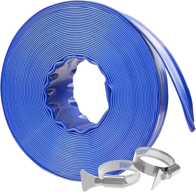 Poolvio Backwash Hose 1-1/2" x 50 ft, Leak-Free by POOLVIO