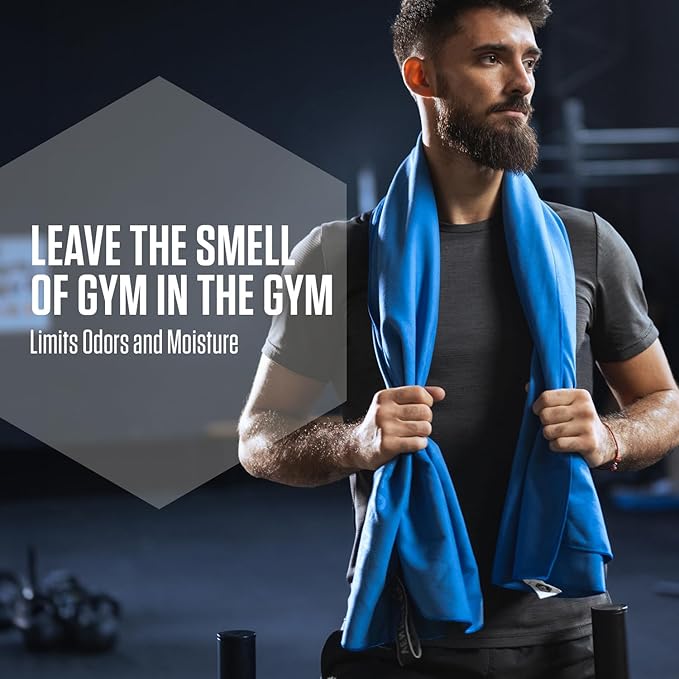 VENTURE 4TH Quick Dry Towel. Microfiber Travel Towel Ideal for Camping, Hiking, Backpacking, Gym. Lightweight & Fast Drying Travel Towels for Body. Compact & Easy to Pack - Blue Large