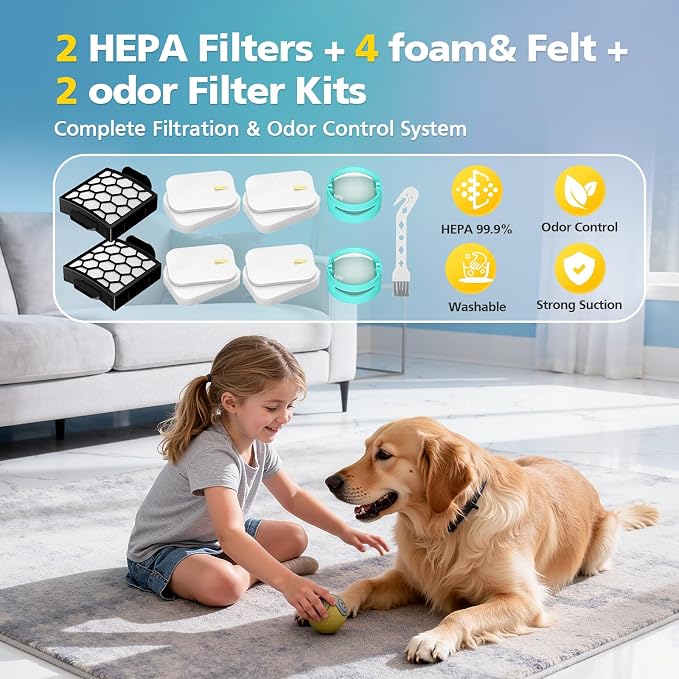 ZU102 Filter Replacement for Shark Rotator Pet Upright Vacuum ZU100 ZU102 - Image 4