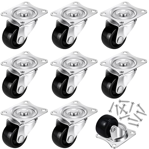 Maitys 8 Pcs 1" Swivel Profile Casters Wheels by Maitys