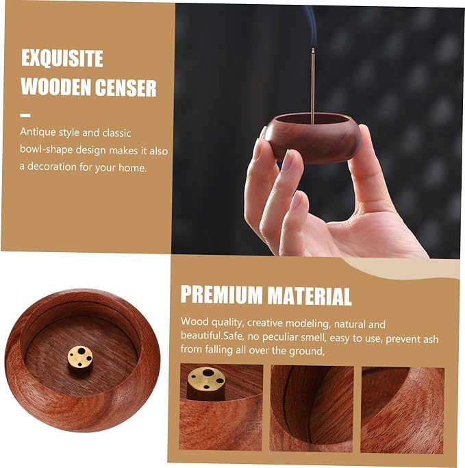 Solid Wood Incense Burner Decorative Tray - Image 7
