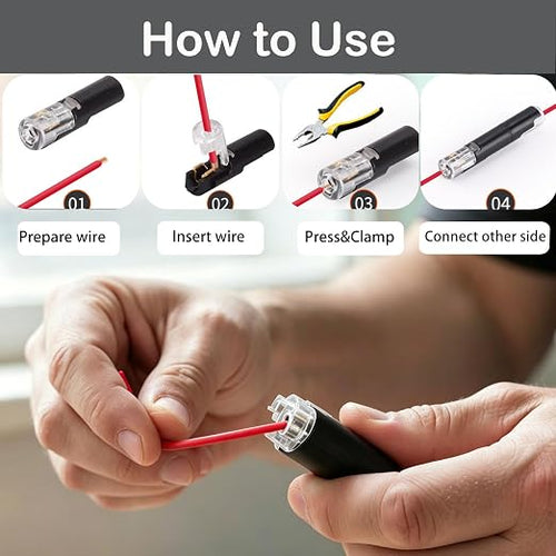 1-Pin 1-Way Pluggable Wire Connectors, No Stripping Detachable Plug Connector - Image 2