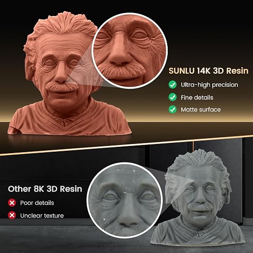 SUNLU 14K High Precision 3D Printer Resin 2KG, Standard 3D Printing Resin - Image 4