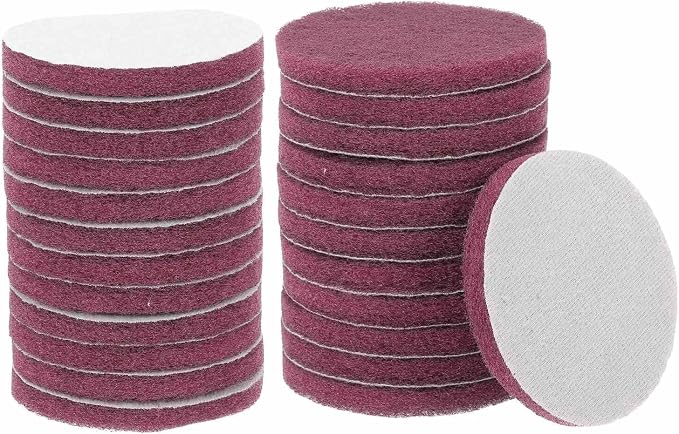 HARFINGTON 24pcs Scrubber Scouring Pads 500 Grits 4 Inch Drill Power Brush Hoop by HARFINGTON