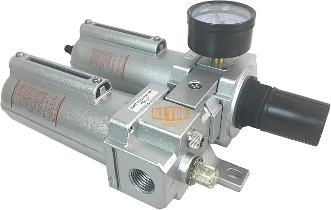 1/2" NPT HEAVY DUTY Compressed Air In Line Filter Regulator Lubricator Oiler - Image 4