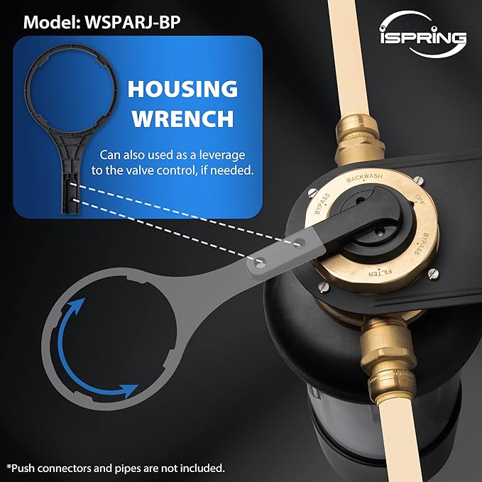 iSpring WSP200ARJ-BP, NSF Certified, Whole House Spin-Down Sediment Water Filter - Image 5