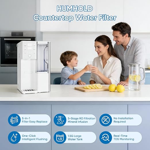 Water Filter Countertop Reverse Osmosis System 5-in-1 Countertop Water - Image 2