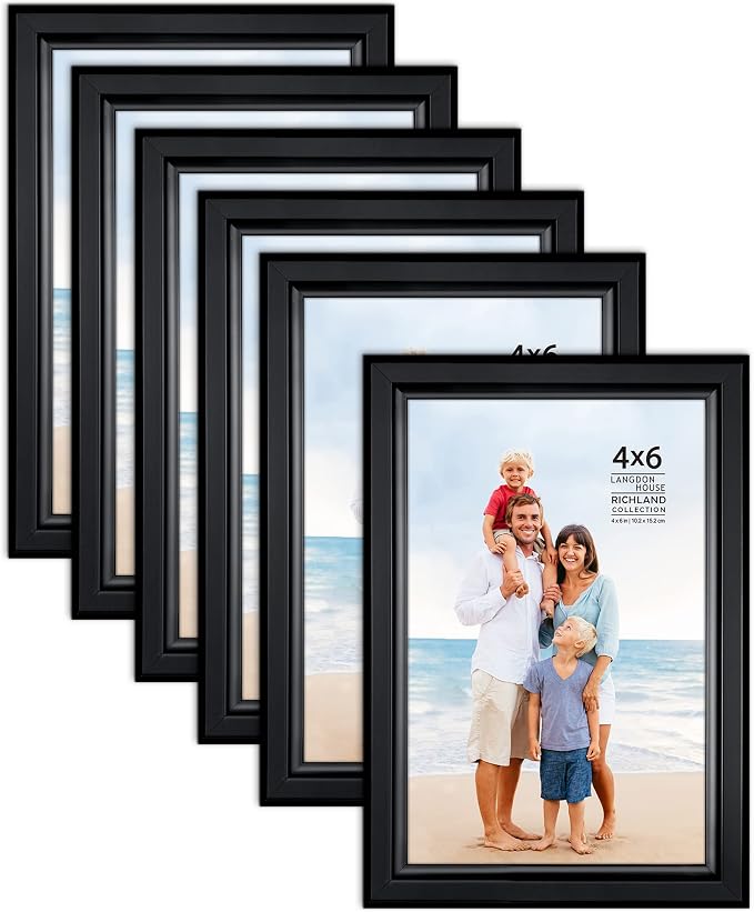 Langdon House 4x6 Picture Frames Set Distinguished Edging by LangdonHouse