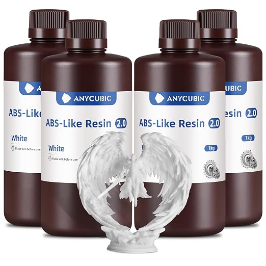 ANYCUBIC 2nd Gen Resin Technology ABS-Like Resin 2.0 Bundle, 3D Printer Resin by ANYCUBIC