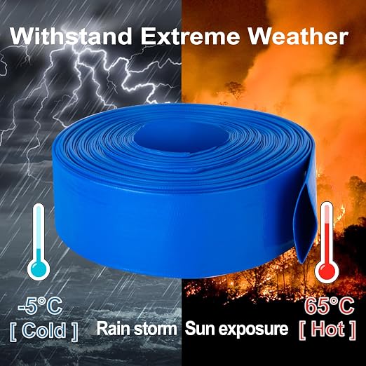 OCGIG 2" x 100 FT Pool Backwash Hose, Heavy-Duty Lay Flat Discharge PVC Hose - Image 5