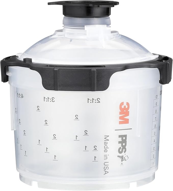 3M PPS 2.0 Spray Gun Cup, Lids and Liners Kit, 6 Ounces, 200-Micron Filter - Image 13
