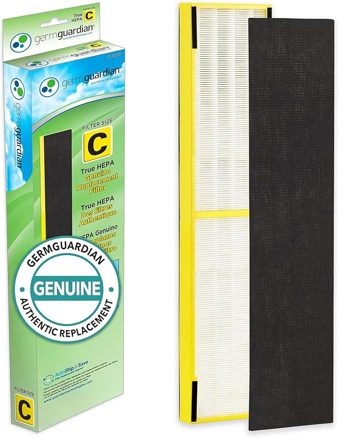 Germ Guardian FLT5000 True HEPA Genuine Air Purifier Replacement Filter C by GuardianTechnologies