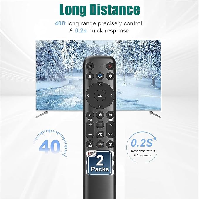 Replacement Remote for T'CL-Google-TV-Remote, RC813 Compatible - Image 3