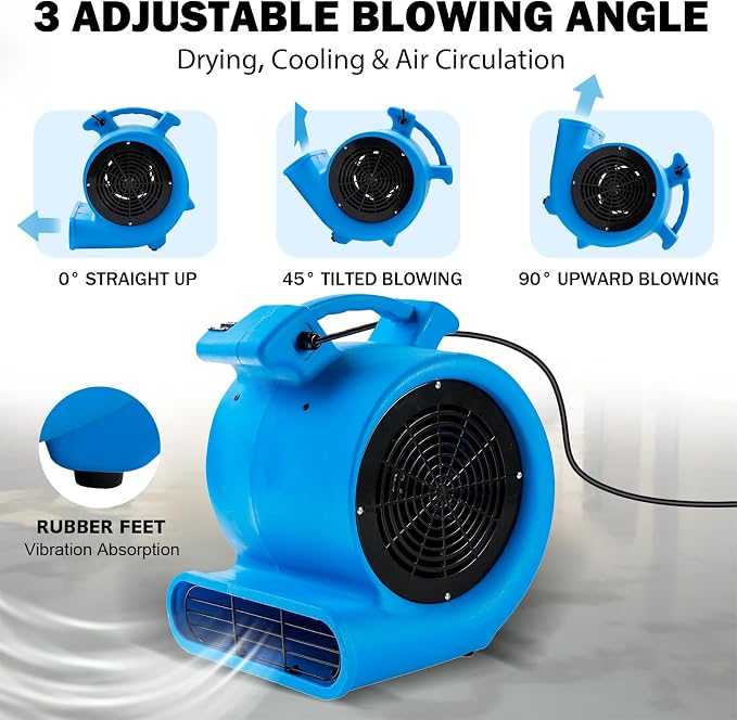 Mounto 1/2hp Air Mover Floor Drying Blower Fan - Image 5