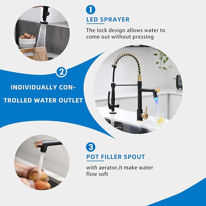 Fapully LED Kitchen Faucet - Image 4