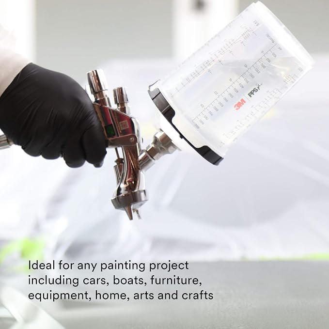 3M PPS 2.0 Spray Gun Cup, Lids and Liners Kit, 28 Ounces, 200-Micron Filter - Image 4