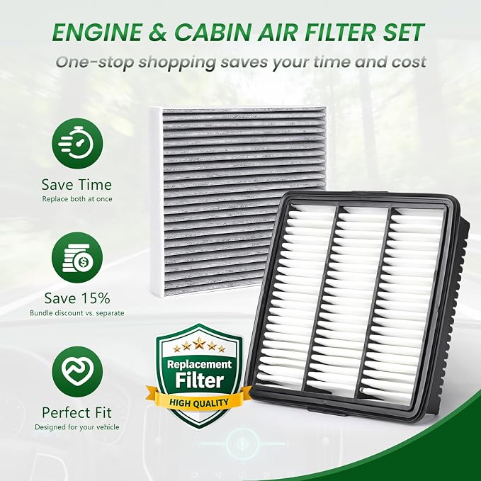 Cabin & Engine Air Filter Fit for ELANTRA, ELANTRA N 2022, Replacement Air - Image 3
