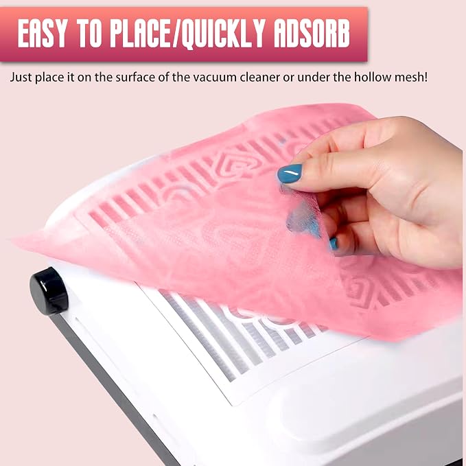 200 Sheets Nail Dust Collector Filter Paper Disposable Nail Dust Filters - Image 6