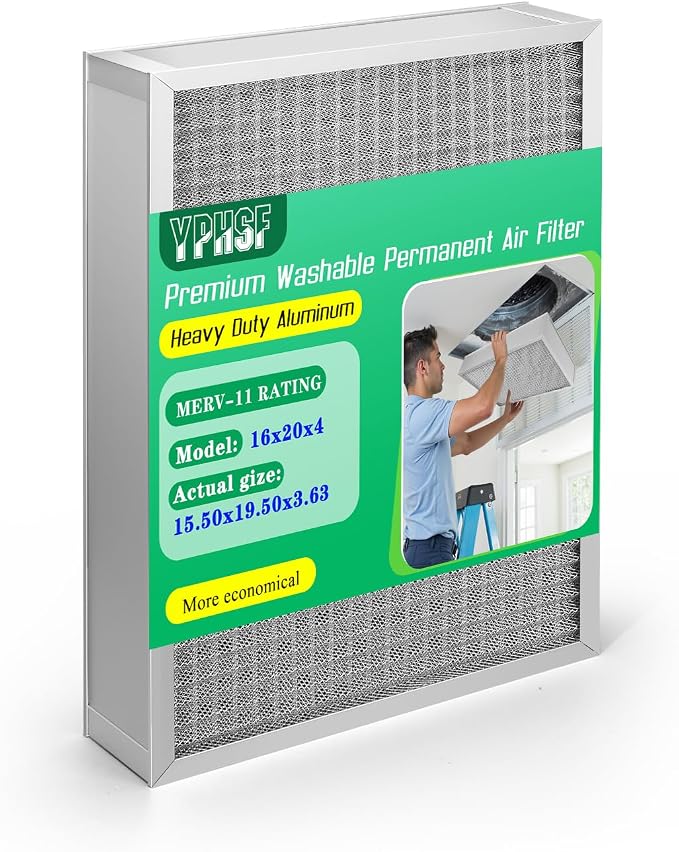 16x20x4 Air Filter, MERV11 Rated Electrostatic Filter, Washable and Reusable by Unknown