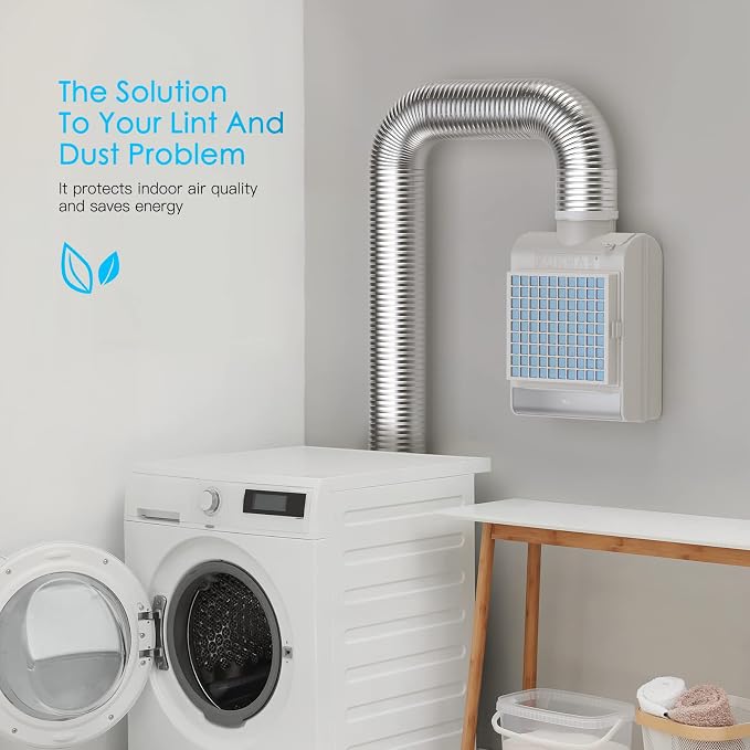 3-in-1 Indoor Dryer Vent, Stainless Steel Screen Filter, Polyester Filter and - Image 7