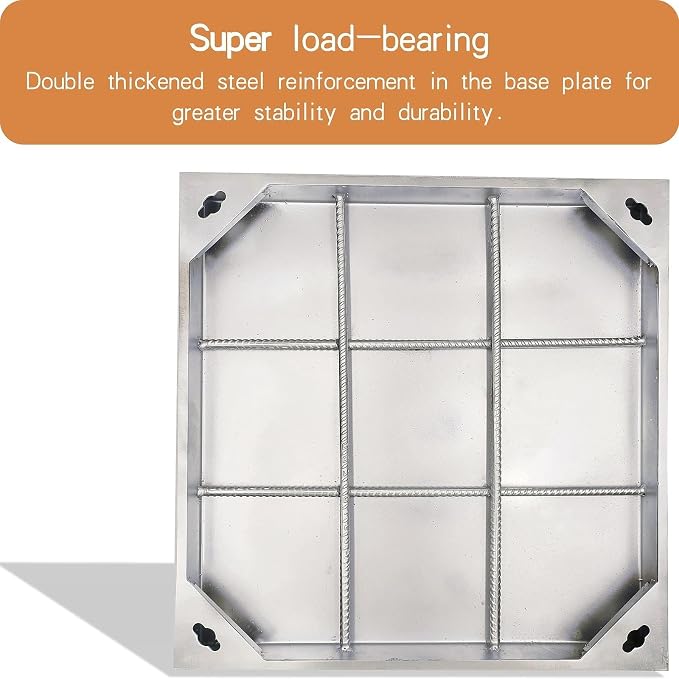 C Class 20x20 Invisible Stainless Steel Manhole Cover and Frame - Image 4