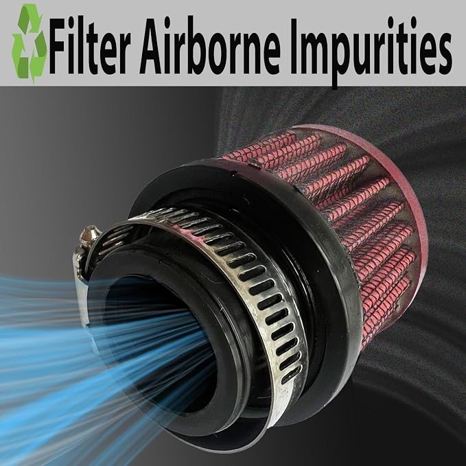 25mm Universal Air Intake Filter, Auto Breathe Filter Vent Crankcase Cleaner - Image 4